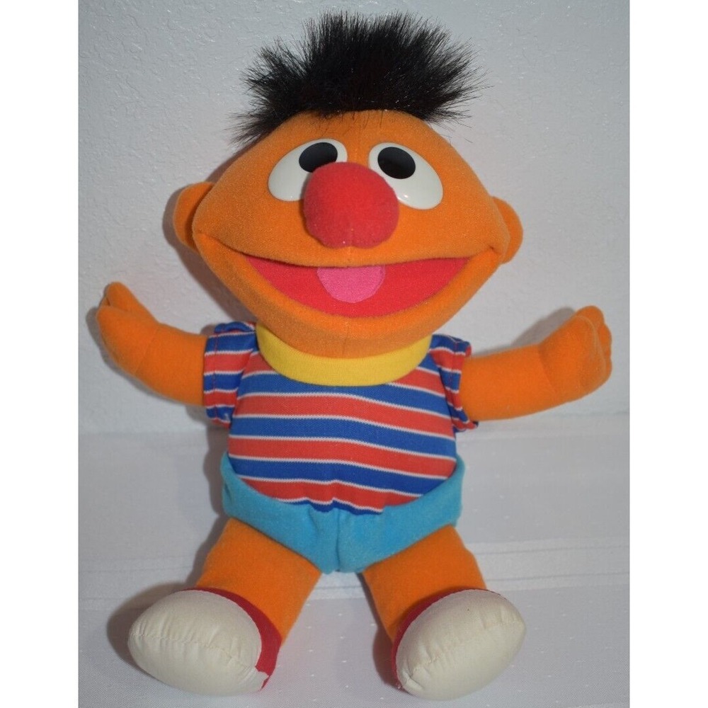 1996 TYCO Sesame Street Tickle‎ Me ERNIE Plush Laughs Shakes Talks Toy Vintage